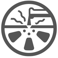 brake dust damaged wheel icon
